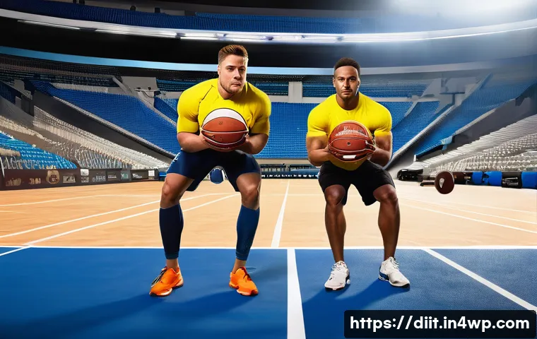 운동선수의 식이요법  맞춤형 접근 방법 - **Image Prompt 1: Personalized Fuel for Diverse Champions**
    A vibrant and dynamic scene depictin...